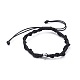 Bracelets de perles tressées coréennes réglables en cordon de polyester ciré unisexe BJEW-JB04669-01-1
