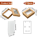 NBEADS 12 Pcs Cardboard Jewelry Box with Clear Window CON-WH0095-36A-2