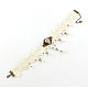 Gothic Style Vintage Spitze Halsband Halsketten mit Legierung Zubehör und Acryl Perlen NJEW-R227-79-2