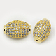 Perles de zircone cubique micro pave en Laiton ZIRC-F001-53G-1