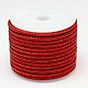 編組鋼線ロープコード  ジュエリーDIY製版材料  レッド  3mm  約6.56ヤード（6m）/ロール OCOR-E009-3mm-05-1