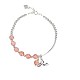 Perles de quartz rose rondes et bracelet à breloques queue de baleine pour femme adolescente BJEW-BB43460-A-1