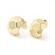Boucles d'oreilles hexagonales en laiton EJEW-P254-03G-1