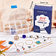 SUNNYCLUE 1 Box DIY 10 Pairs Space Themed Charms Enamel Star Moon Charm Earring Making Kit Astronaut Charms for Jewellery Making Cage Charm Blue Crescent Planet Faceted Glass Beads Craft Instruction DIY-SC0019-50-7