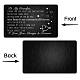 Rectangle 201 Stainless Steel Custom Blank Thermal Transfer Wallet Card DIY-WH0252-012-4