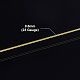 丸銅線  ワイヤーラップジュエリー作り用  ライトゴールド  22ゲージ  0.6mm  約164.04フィート（50m）/ロール CWIR-BC0006-02A-LG-3