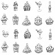 100 pièces 10 styles pendentifs en alliage de style tibétain TIBEP-CJ0002-55-1
