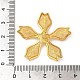 真鍮製ビーズキャップ  鉄のパーツと  エッチングされた金属装飾  花  ゴールドカラー  34.5x37.5x3mm  穴：2mm KKC-A001-09G-3