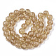 Chapelets de perles vernissées de sable d'or manuels LAMP-T007-06I-2