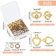 SUPERFINDINGS 60Pcs 6 Style Heart Alloy Pendants FIND-FH0003-46-4