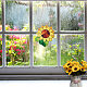 CREATCABIN Sunflower Gift Window Hanging Acrylic Sun Catcher Wall Decor Art Flower Decorations with Chains Clasps for Women Mom Grandma Kitchen Home Window Wall Birthday Housewarming 6 x 4.9 Inch AJEW-WH0258-479-7