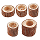 Olycraft 5pcs 5 estilos candelabros de madera natural AJEW-OC0002-07-1