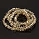 Pearl Luster Plated Faceted Rondelle Glass Beads Strands GLAA-A024C-PL05-2