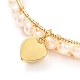 Bracelet perlé en perles naturelles pour les femmes adolescentes BJEW-JB06827-4