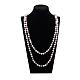 Two-Tier Glass Pearl Beaded Necklaces NJEW-K043-8mm-05-2