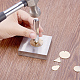 BENECREAT 30 PCS Flat Round Shape Brass Blank Pendants Stamping Blanks for Bracelet Earring Pendant Charms Dog Tags - 25mm in diameter KK-BC0003-04AB-5