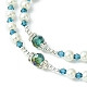 Collier de perles de chapelet de perles de verre NJEW-TA00082-02-3