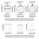 DICOSMETIC 60pcs 3 Styles Stainless Steel Flat Round Pendant Trays Treadrop Blank Pendants Heart Plain Edge Bezel Cups with Transparent Glass Cabochons for Jewelry Making DIY-DC0001-13-3