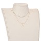 Cross Brass Pendant Necklaces NJEW-JN02972-02-5