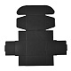 クラフト紙ギフトボックス  メーリングボックス  折りたたみボックス  長方形  ブラック  8x6x4cm CON-K003-03B-03-1