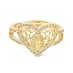 Chapelet coeur véritable anneaux plaqués or 18k pour cadeau femme fille ZIRC-C021-06G-1