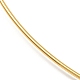真空メッキ202ステンレススチールワイヤーチョーカーネックレス  女性用の硬いネックレス  ゴールドカラー  内径：5.55インチ（14.1cm） NJEW-H011-01G-3