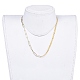 Brass Curb Chain/Paperclip Chain Necklaces X-NJEW-JN02781-01-4