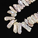 Rectángulo natural barroco perla keshi perlas perlas hebras PEAR-Q004-28-1