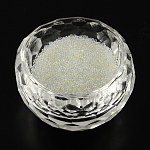 Translucence diy nail art 3d decoración de mini cuentas de vidrio, diminutas cuentas de uñas caviar, marfil, 0.6~0.8mm, aproximamente 450 g / bolsa