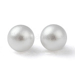 Perles rondes en imitation de plastique ABS sans trou, teinte, blanc, 4mm, environ 5000 pcs / sachet 