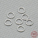 Sterling Silver Open Jump Rings, Round Rings, Silver, 5x0.8mm, Hole: 3.5mm