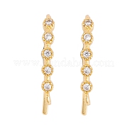 Стойки обшивки латунь кубический цирконий серьги крючки KK-S374-05G-01