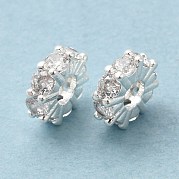 Латунные микро проложить кубического циркония бусы KK-H442-56S