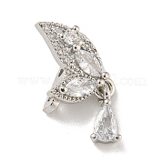 Латунные прозрачные кубические распорки в форме бабочки KK-L075-010P