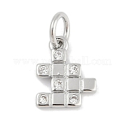 Латунные микро проложить кубического циркония подвески KK-Q028-38P