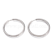 Серьги-кольца Huggie Hoop из нержавеющей стали 201 EJEW-O095-02E