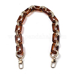 Bag Chains Straps, Aluminum Curb Link Chains, with Alloy Spring Gate Ring,  for Bag Replacement Accessories, Light Gold, 660x19mm