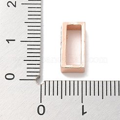 Gestellbeschichtung Rechteck Messing Micro Pave Zirkonia Schiebecharme&nbsp;KK-L224-037RG