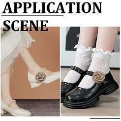 Clips de boucle de chaussure en similicuir avec clip en fer&nbsp;LS-FIND-CL0001-92C