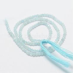 Natürliche Aquamarin Perle Stränge&nbsp;G-P270-2mm-14