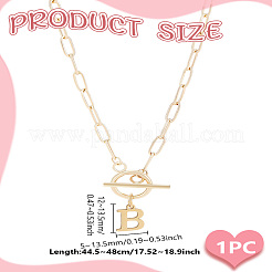 Collares colgantes con letras de acero inoxidable 304&nbsp;NJEW-LP0001-52B-G
