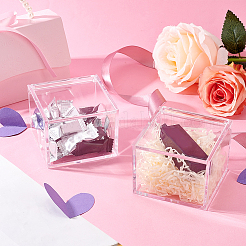 4 Gitter Geschenkboxen aus transparentem Kunststoff&nbsp;LS-CON-WH0087-68A