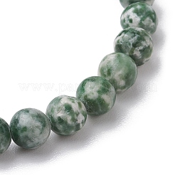 Natürliche grüne Jaspis-Perlen-Stretch-Armbänder für Frauen und Männer&nbsp;BJEW-JB11369