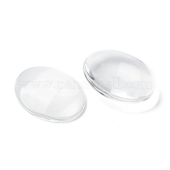 Cabochons de verre transparent de forme ovale&nbsp;X-GGLA-R022-40x30