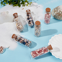 6 stücke 3 arten transparent glas wünschen flasche dekoration&nbsp;PALLOY-MA00004