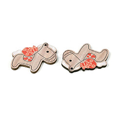 Pendentifs en bois imprimées&nbsp;WOOD-T033-01C