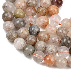 Natur lodolite Quarzperlen Stränge&nbsp;G-Z133-A02-8mm-01