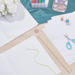 2 Stile Baumwolle/Polycotton Kreuzstichstoff&nbsp;DIY-AR0004-87