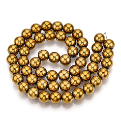 Chapelets de perles en hématite synthétique sans magnétiques&nbsp;X-G-S096-8mm-2