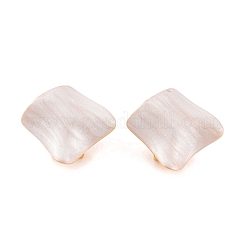 Rhombus Messing Emaille Ohrstecker für Damen&nbsp;LS-EJEW-G391-14G
